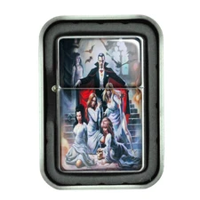 Dracula Vampire D1 Flip Top Oil Lighter Windproof