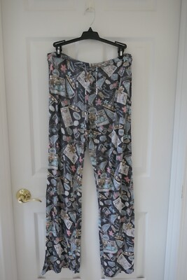 Max Studio Sleepwear Gray Pajama Pants W/ Paris Design Gently Worn Size: XS