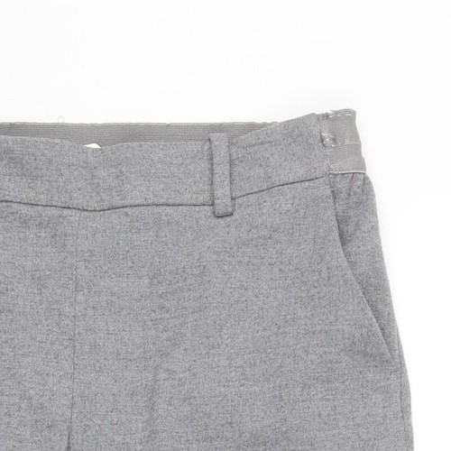 H&M Womens Grey Cotton Blend Trousers Size 10 L25 in - Picture 4 of 12