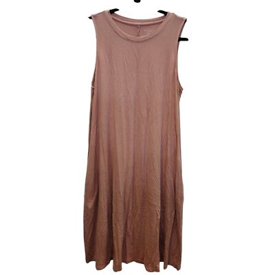 Time and Tru Dusty Pink flowy midi sleeveless dress | eBay Time and Tru Dusty Pink flowy midi sleeveless dress | eBay