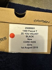 ZE YOU VELVET BLACK New CORE KIDS Girls Stunning Dr Martins Size 7 Kids No Laces