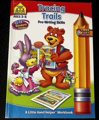 Tracing Trails Pre-Writing Skills  Preschool Workbook, School Zone