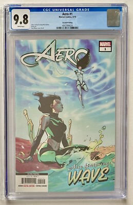 AERO #1 • 2nd Print • CGC 9.8 • Wave • White Fox • Marvel 2019