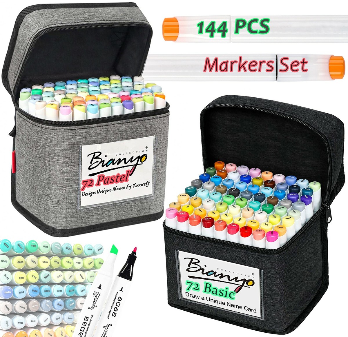 Bianyo Classic Series Alcohol-based Dual Tip Art Markers set of