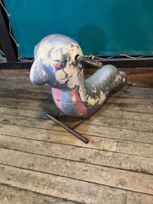 J. E. Burke Co. 33' x21'' Cast Iron Worm Playground Toy
