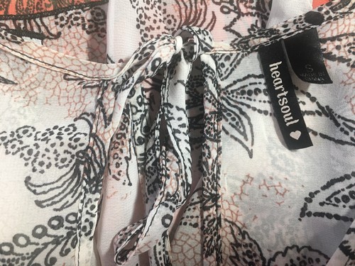 Women’s Heartsoul Floral Pattern Sheer Top Sz. S - Picture 4 of 5