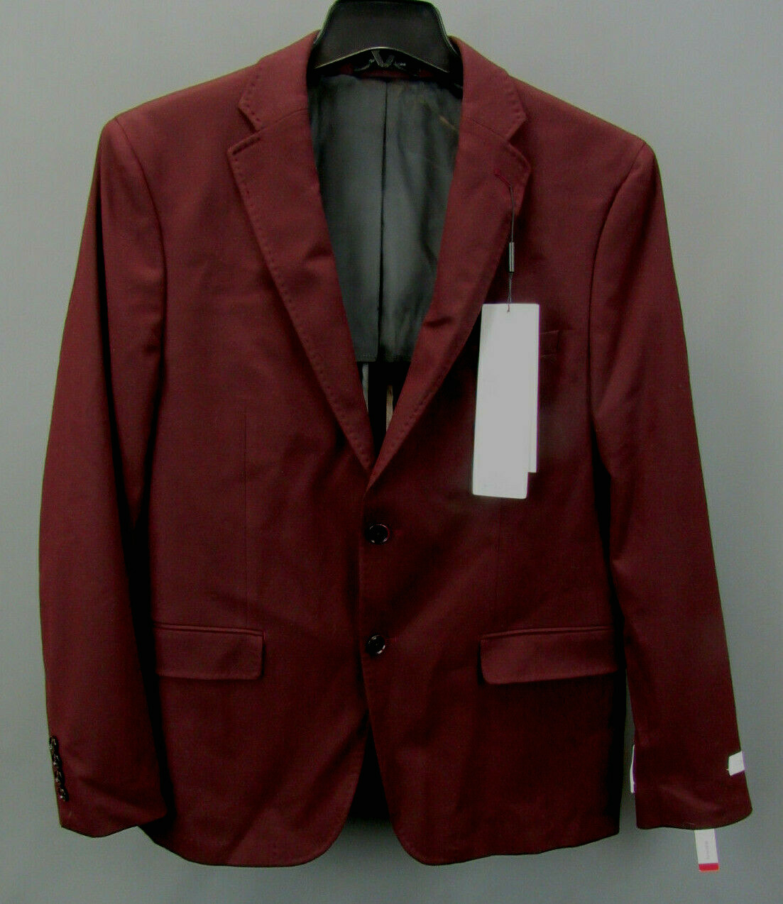 Calvin Klein Men's Slim-Fit Textured Sport Coat Wine Size 42 Regular
