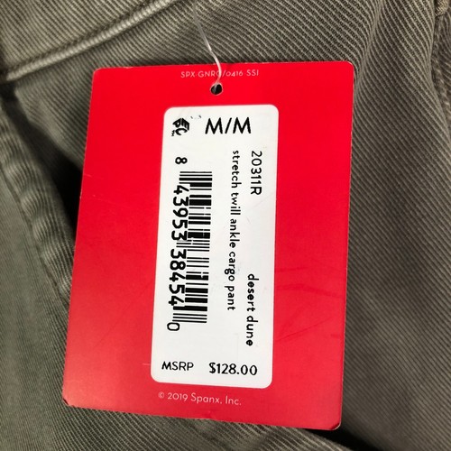 Neu mit Etikett Spanx Cargohose Damen M grau Stretch Twill Knöchel mittlerer Bund zum Überziehen - Bild 5 von 13