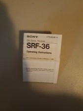 Instruction Manual for Sony SRF-36 FM Walkman Radio Free Shipping NO RADIO