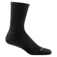 DARN TOUGH 1657 Black The Standard Crew Men's Lightweight Lifestyle Sock USA