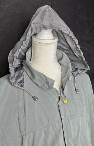 Planet Earth Jacket XL Skateboard Ski Net Lined Green Gray Hidden Hood Full Zip image 9