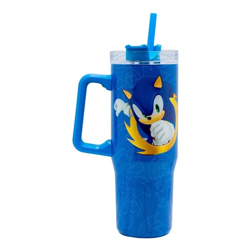 Sonic the Hedgehog Edelstahl XL Iso Kaffeebecher Thermobecher To-Go 940 ml - Bild 3 von 4