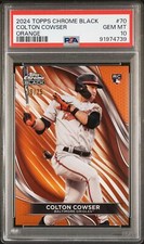 2024 Topps Chrome Black #70 Colton Cowser Orange PSA 10