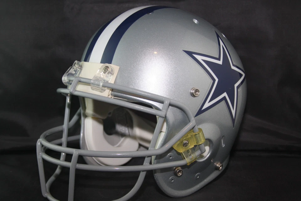 Винтажный 2008 игры б/у носил Dallas ковбои AiR преимущество Феликс Джонс футбольный шлем - Изображение 3 из 4