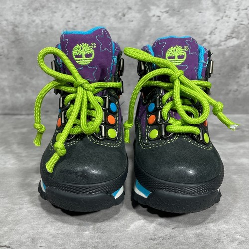 Timberland Toddler's Hiking Booties Hi-Tops Lace Up Multi Color Toddler's Sz 4.5 - Picture 2 of 12