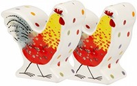 Alex Clark Stoneware Rooster Salt And Pepper, Multi-colour Alex Clark Stoneware Rooster Salt And Pepper, Multi-colour