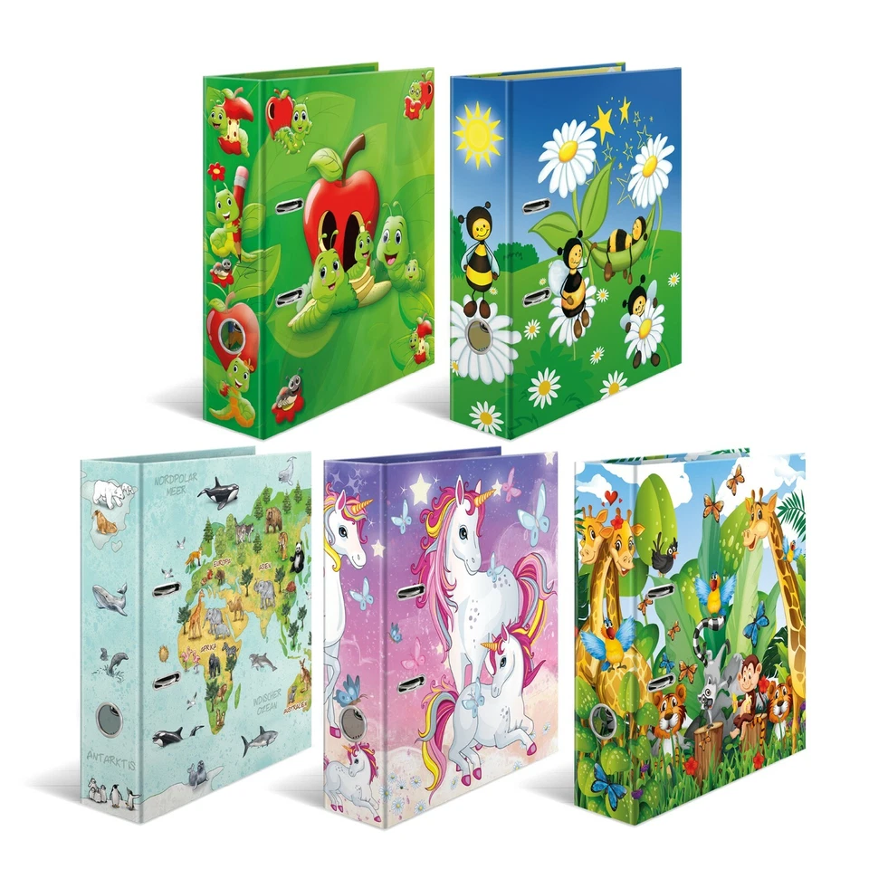 Herma Ordner Briefordner Kindergarten Kinder Einhorn Weltkarte Dschungel Bienen