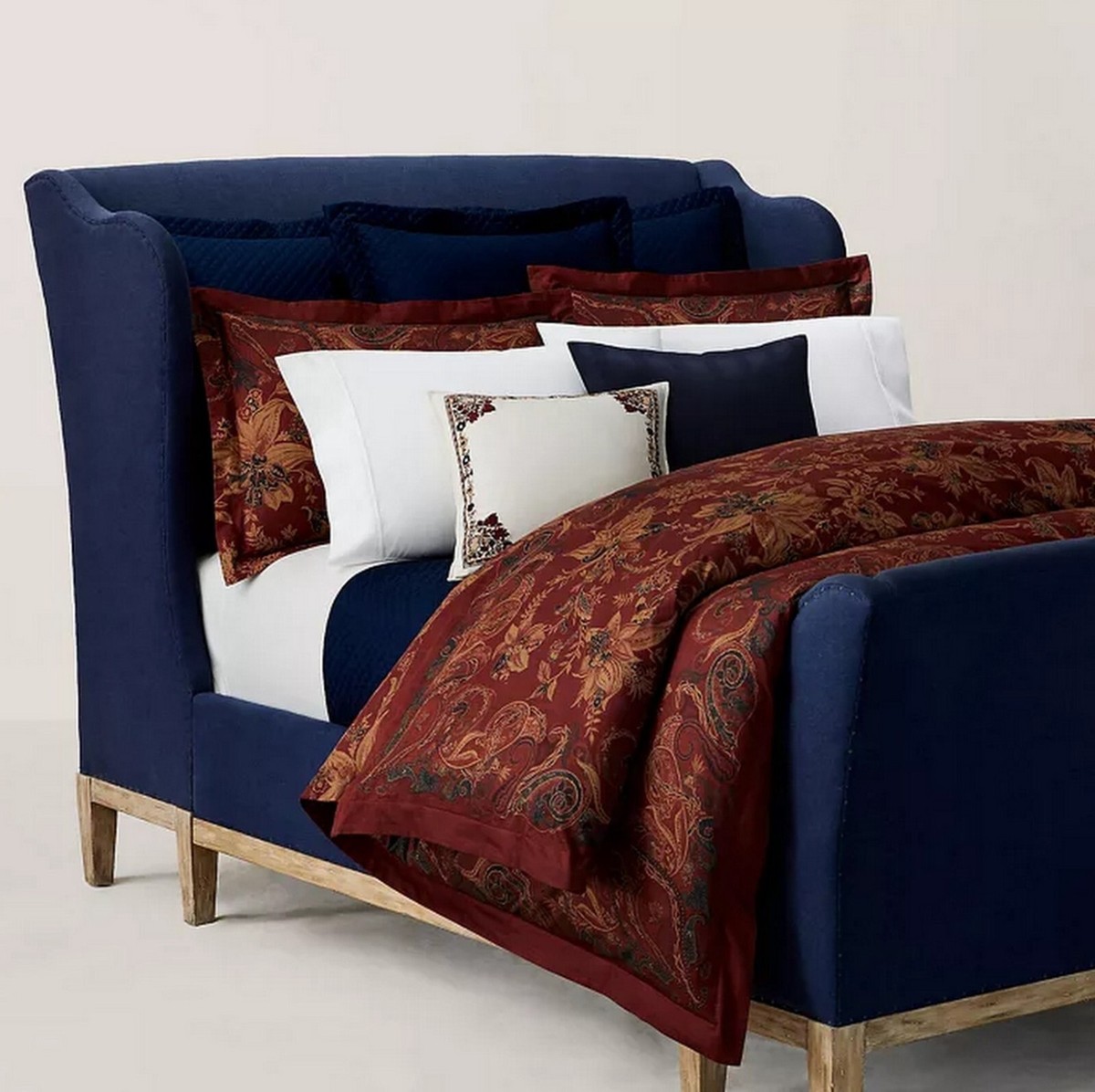 Lauren Ralph Lauren $525 Inez Paisley King Comforter Cotton Sateen