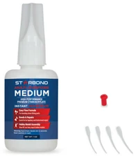 Starbond 1oz EM-150 Multi-Purpose Medium CA Cyanoacrylate Glue W/Applicator Tips