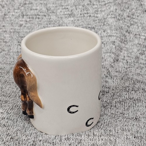 3D Horse Mug Ceramic Embossed Horseshoe Western Coffee Cup Gift Horse Lover Deco - Picture 4 of 7