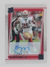 2021 Panini Clearly Donruss Rated Rookie Elijah Mitchell Eli #97 Auto 0r2j