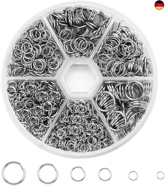 Biegeringe Silber 1390 StüCk Offene Biegeringe Sprungringe Schmuckherstellung Sp-image