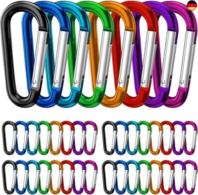 AFAIK 40 STK Karabinerhaken Bunt Karabiner Schlüsselanhänger 40 x 4mm Karabiner Klein