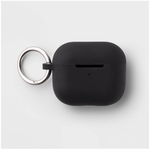 Heyday Apple AirPods 3rd Generation Silicone Case with Clip Black - Picture 1 of 4