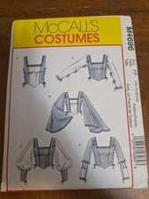 McCall's M4696 Medieval Renaissance Corset Bodice Costume Sewing Pattern Sz FF