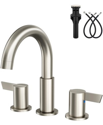 Bathroom Sink Faucet 3 Hole 8 Inch Widespread 2-Handle Vanity Faucet SUS304 S...