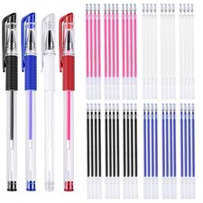 Janyun 8 Pieces Heat Erasable Pens For Fabric With 52 Refills Fabric M