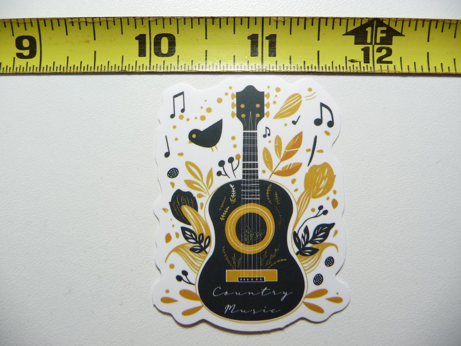 Acoustic Guitar Country Music Fan Sticker Decal for Band Dance Lovers