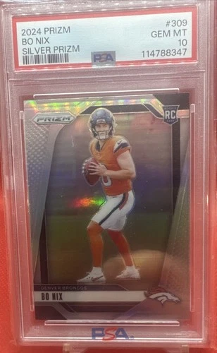 2024 Panini Prizm - Rookies Bo Nix #309 Silver Prizm (RC)