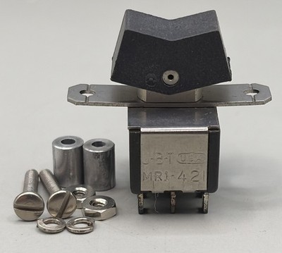 J-BT MR1-421 DPDT Toggle Switch ON-OFF-ON 5A 125V with Hardware QTY 1 NOS!