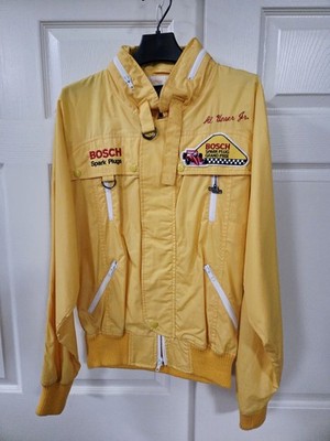 Vintage Al Unser Jr's Personal Embroidered Bosch Spark Plugs Indy Racing Jacket