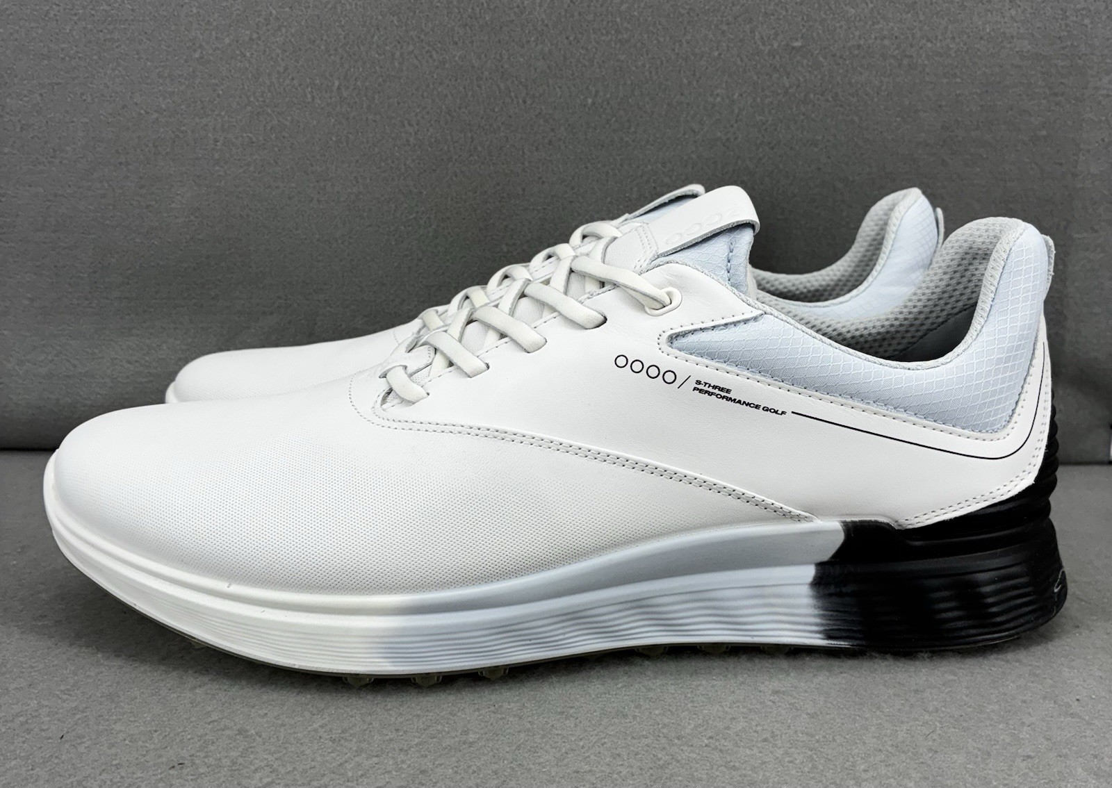 ECCO S-Three GTX Gore-Tex WP Golf Shoes White Black Air EU 45 Men's 11-11.5