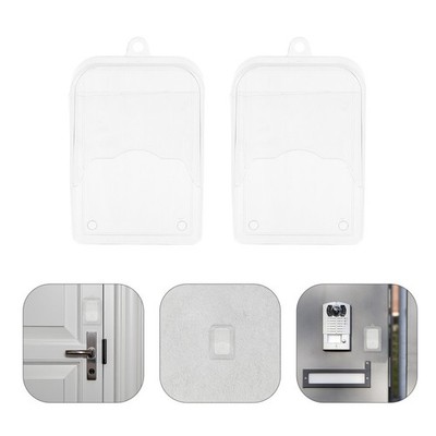 2 PCS Rainproof Doorbell Protective Cover Chime Plate Access Control Protector