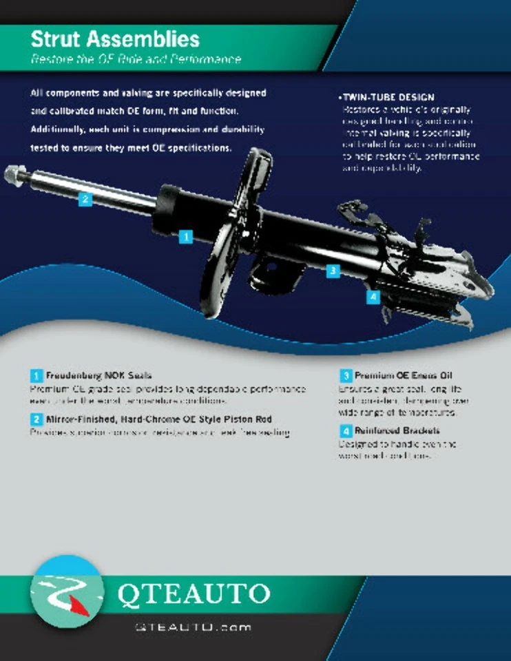 Пара из 2 задних стоек подвески в сборе для Chrysler New Yorker 1994-1996 годов выпуска - Изображение 3 из 3