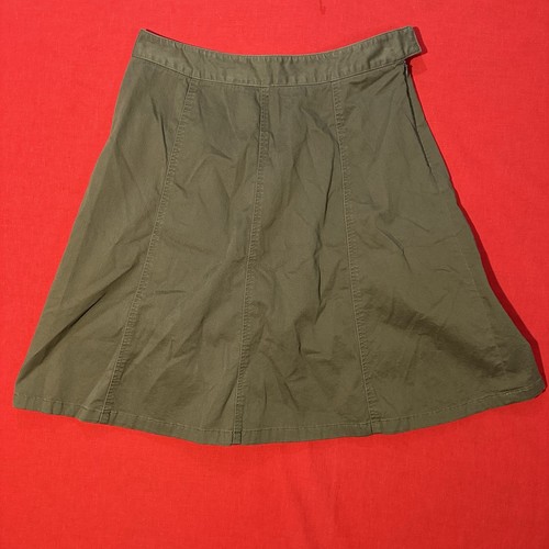 Falda LL Bean Mujer 12 Regular Verde Oliva Chino Informal