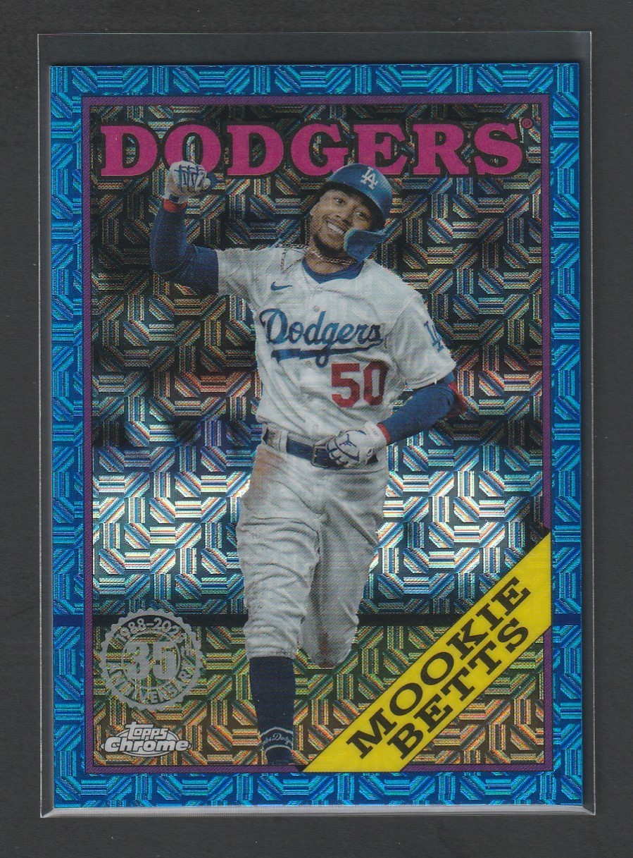 Mookie Betts 2023 Topps 1988 Blue Chrome Mojo Refractor /150 Los Angeles Dodgers