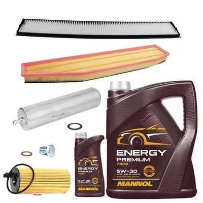 6L MANNOL PREMIUM FULL FILTERS SERVICE KIT FOR BMW X3 E83 MSPORT 2.0 2006-2011