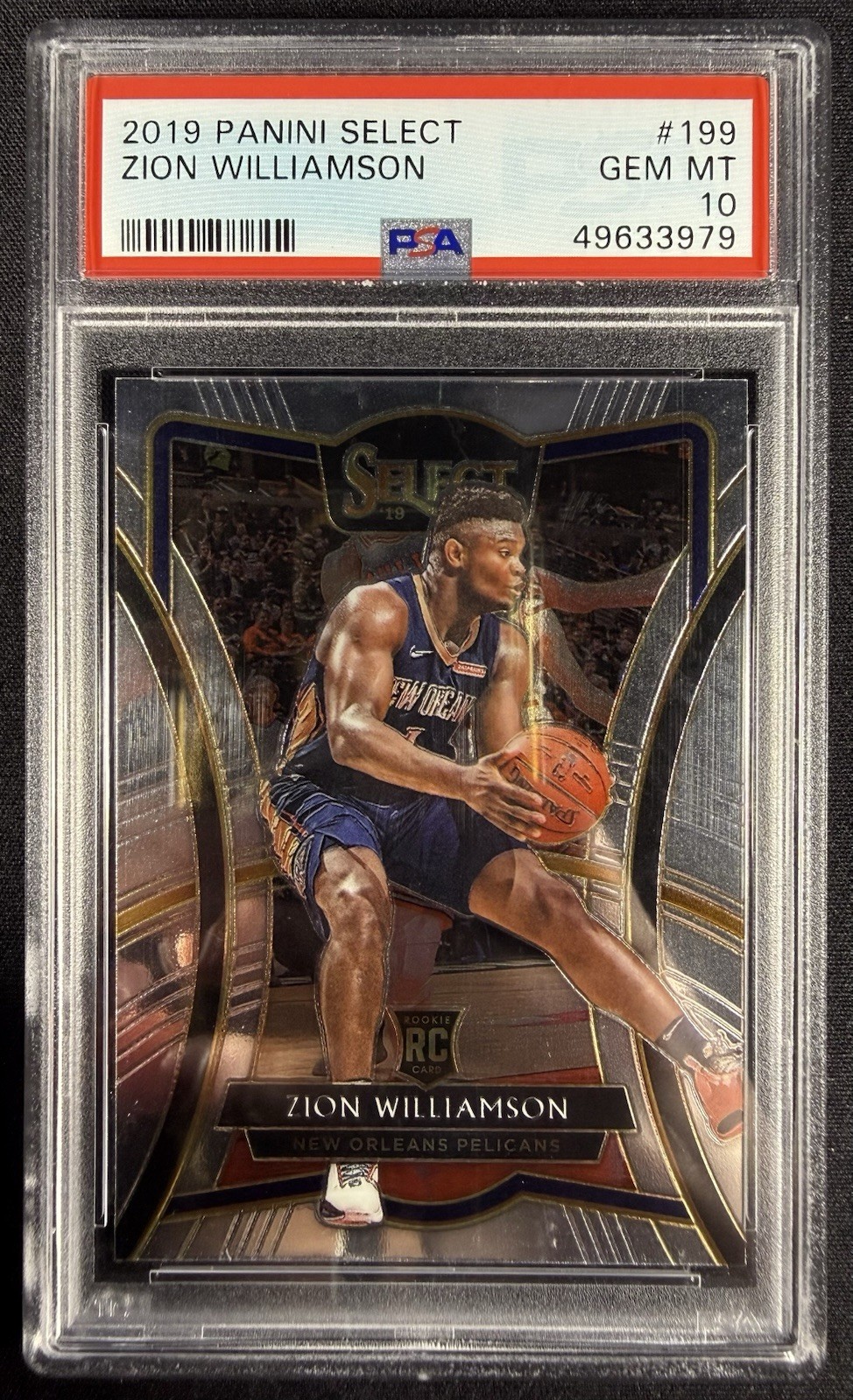 2019-20 Panini Select Zion Williamson Premier Level Rookie #199 PSA 10