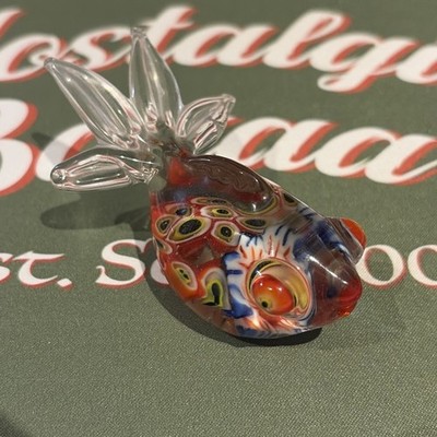 Vintage und seltene Murano Millefiori Stil Glas Koi Fisch Figur Briefbeschwerer