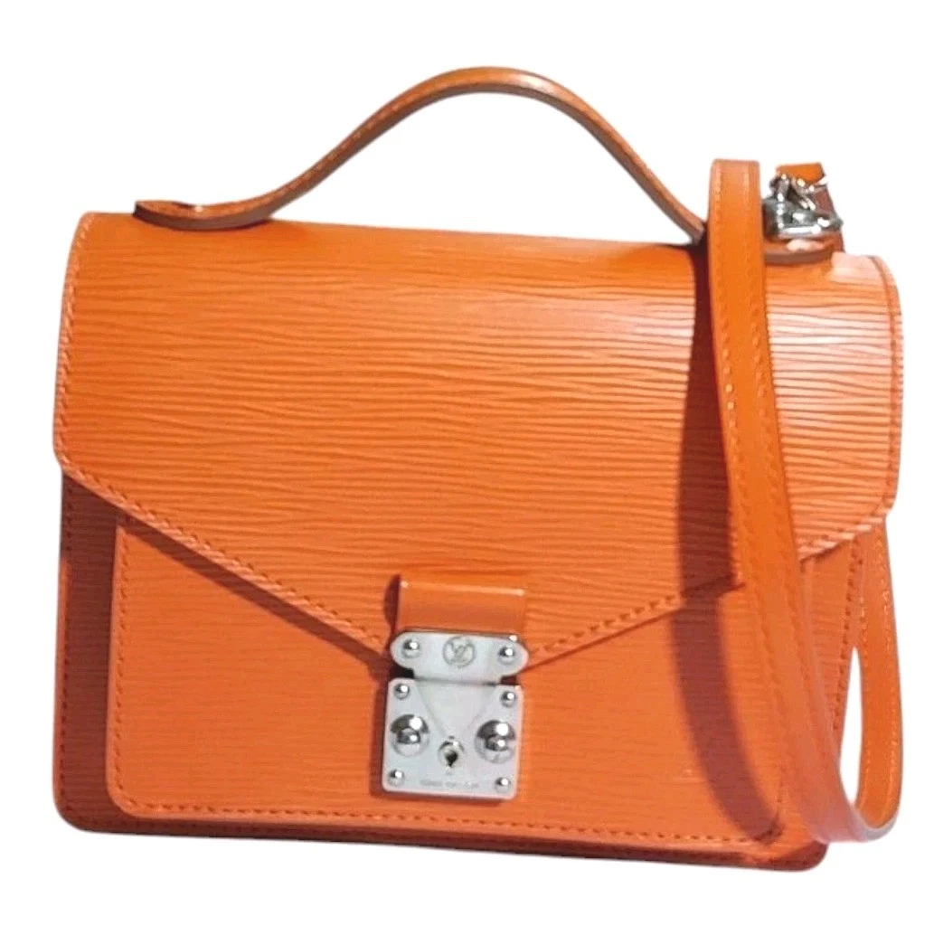 LOUIS VUITTON（LV） Borsa a tracolla Louis Vuitton Epi Monceau BB piment arancione