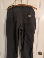 Carhartt Relaxed Fit Duck Dungaree Charcoal Utility Rental Work Pants 32x32 x3