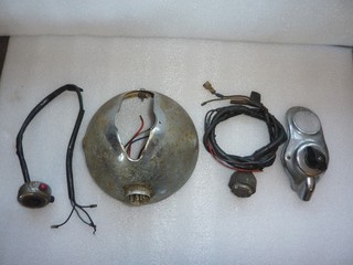 BSA A10 Rocket Gold Star Headlight and electrics Lucas vintage.