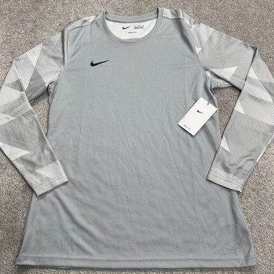 Nike Shirt Women Large Gray Dri-FIT Long Sleeve Soccer Train CJ6071-012 NWT Flaw