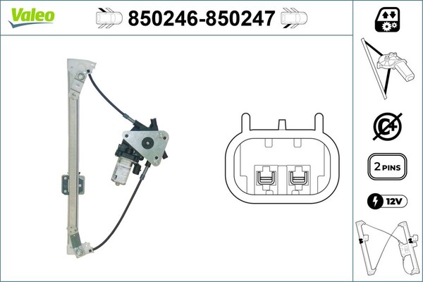 Fensterheber Valeo 850246 FüR W202 Mercedes S202 Klasse Model 180 202 018 078-image