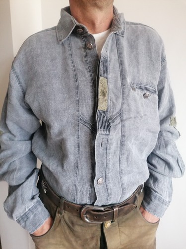 Trachtengürtel 4 Edelweiss Dekor Farbe Braun Leder Gürtel 95 cm robust hochwerti - Bild 14 von 14