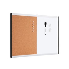 Amazon Basics Magnetic Dry Erase Whiteboard Cork Board Combo, Double-Sided,...